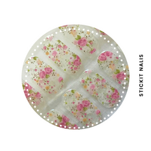 Load image into Gallery viewer, Pink Florals Semi Cured Gel Nail Sticker Kit