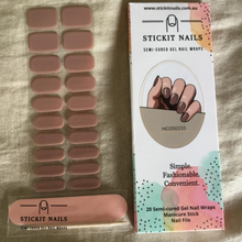 Load image into Gallery viewer, Vanilla Latte Semi-cured Gel Nail Sticker Kit