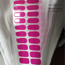 Load image into Gallery viewer, Fuchsia Semi-cured Gel Nail Sticker Kit
