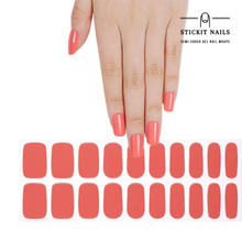 Load image into Gallery viewer, Salmon Semi Cured Gel Nail Sticker Kit