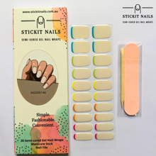 Load image into Gallery viewer, Reverse French Semi Cured Gel Nail Sticker Kit
