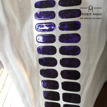 Load image into Gallery viewer, Purple Granite Semi Cured Gel Nail Sticker Kit