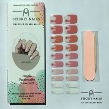 Load image into Gallery viewer, Pink Ghost Semi Cured Gel Nail Sticker Kit
