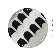 Load image into Gallery viewer, Black French Tip Semi Cured Gel Nail Sticker Kit