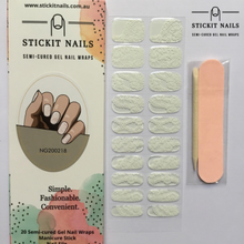 Load image into Gallery viewer, White Lace Cured Gel Nail Sticker Kit