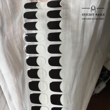 Load image into Gallery viewer, Black French Tip Semi Cured Gel Nail Sticker Kit