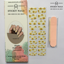 Load image into Gallery viewer, Sunflower Semi-cured Gel Nail Sticker Kit