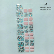 Load image into Gallery viewer, Pink Disco Semi-cured Gel Toe Nail Sticker Kit