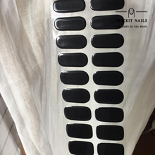 Load image into Gallery viewer, Matte Black Semi-cured Gel Nail Sticker Kit