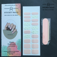 Load image into Gallery viewer, Pink Daisies Semi-cured Gel Nail Sticker Kit