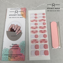 Load image into Gallery viewer, French Daisies Semi-cured Gel Nail Sticker Kit
