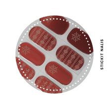 Load image into Gallery viewer, Red Christmas Semi Cured Gel Nail Sticker Kit