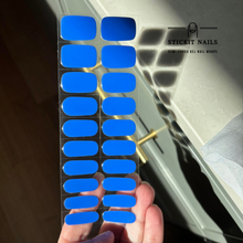 Load image into Gallery viewer, Cobalt Blue Semi-cured Gel Nail Sticker Kit