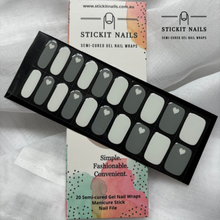 Load image into Gallery viewer, White Love Semi-cured Gel Nail Sticker Kit