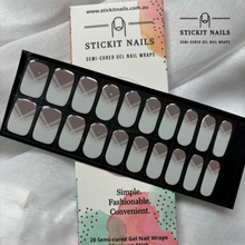 Load image into Gallery viewer, Diamond French Semi Cured Gel Nail Sticker Kit