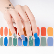 Load image into Gallery viewer, Earth Tones Semi Cured Gel Nail Sticker Kit