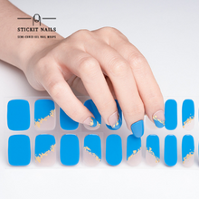 Load image into Gallery viewer, Golden Galaxy Semi Cured Gel Nail Sticker Kit