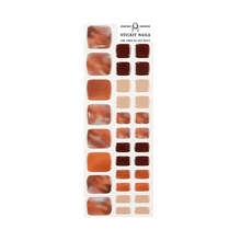 Load image into Gallery viewer, Cappuccino Semi-cured Gel Toe Nail Sticker Kit