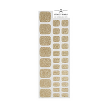 Load image into Gallery viewer, Champagne Dust Semi-cured Gel Toe Nail Sticker Kit
