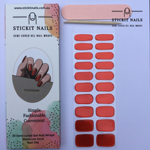 Load image into Gallery viewer, Roses are Red Semi-cured Gel Nail Sticker Kit (Iridescent)