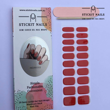 Load image into Gallery viewer, Glass of Red Semi Cured Gel Nail Sticker Kit