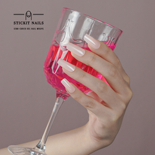 Load image into Gallery viewer, Pink Shimmer Semi-cured Gel Nail Sticker Kit