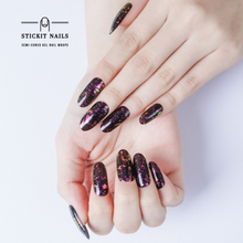 Load image into Gallery viewer, Cherry Granita Semi Cured Gel Nail Sticker Kit