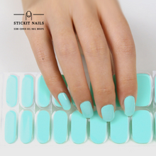 Load image into Gallery viewer, Ice Mint Semi Cured Gel Nail Sticker Kit