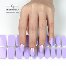 Load image into Gallery viewer, Lilac Semi-cured Gel Nail Sticker Kit