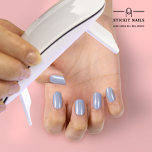 Load image into Gallery viewer, Cloudy Grey Semi Cured Gel Nail Sticker Kit