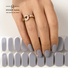Load image into Gallery viewer, Cloudy Grey Semi Cured Gel Nail Sticker Kit