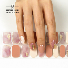 Load image into Gallery viewer, Rose Quarts Semi-cured Gel Nail Sticker Kit
