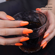Load image into Gallery viewer, Orange Brilliance Semi-cured Gel Nail Sticker Kit
