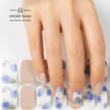 Load image into Gallery viewer, Blue Bouquet Semi-cured Gel Nail Sticker Kit
