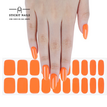 Load image into Gallery viewer, Orange Brilliance Semi-cured Gel Nail Sticker Kit