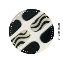 Load image into Gallery viewer, Black Swirl Semi-cured Gel Nail Sticker Kit