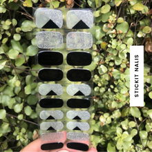 Load image into Gallery viewer, Black Tie Semi-cured Gel Nail Sticker Kit