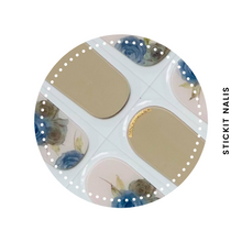 Load image into Gallery viewer, Blue Bouquet Semi-cured Gel Nail Wraps