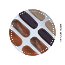 Load image into Gallery viewer, Cappuccino Semi Cured Gel Nail Sticker Kit