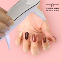 Load image into Gallery viewer, Cappuccino Semi Cured Gel Nail Sticker Kit