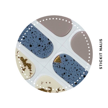 Load image into Gallery viewer, White Blue Pink Semi Cured Gel Nail Wraps