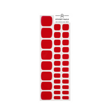 Load image into Gallery viewer, Ruby Red Semi-cured Gel Toe Nail Sticker Kit