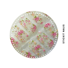 Load image into Gallery viewer, Pink Florals Semi Cured Gel Nail Sticker Kit
