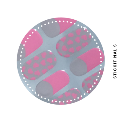 Pink Love [Valentines Day] Semi-cured Gel Nail Sticker Kit