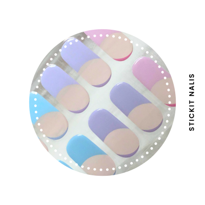 Pastel French [French Tip] Semi Cured Gel Nail Sticker Kit