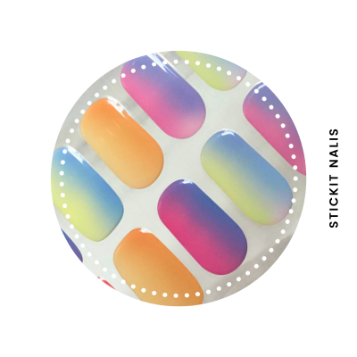 Rainbow Semi Cured Gel Nail Sticker Kit