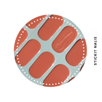 Salmon Semi Cured Gel Nail Sticker Kit