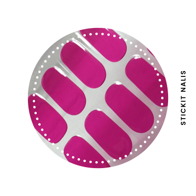 Fuchsia Semi-cured Gel Nail Sticker Kit