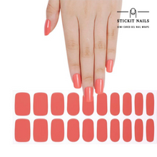 Load image into Gallery viewer, Salmon Semi Cured Gel Nail Sticker Kit

