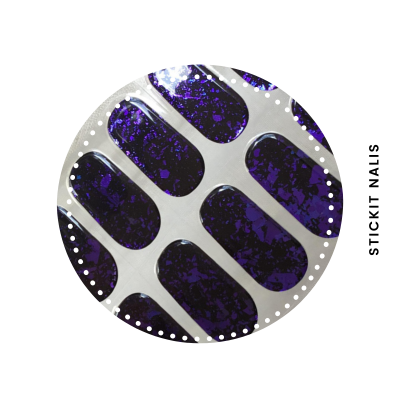 Purple Granite Semi Cured Gel Nail Sticker Kit